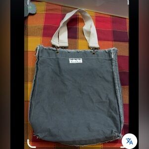 Gray Canvas Tote Bag